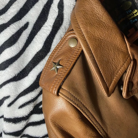 New Schott Perfecto 519 Brown Leather Jacket (S) - Picture 2 of 9